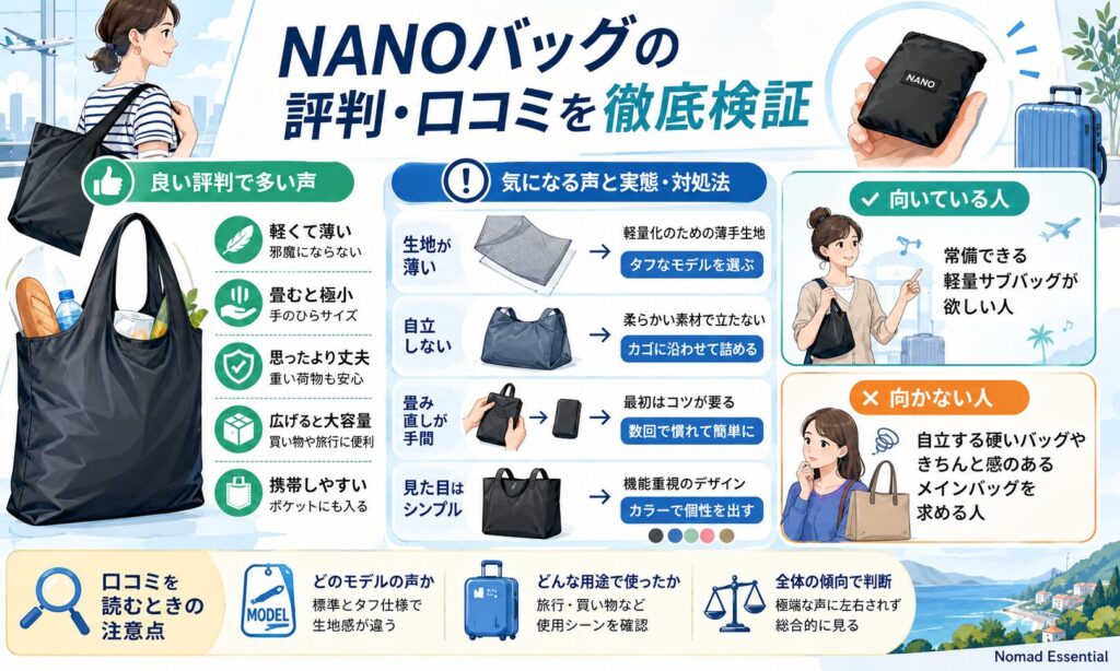 NANOバッグの評判・口コミを徹底検証