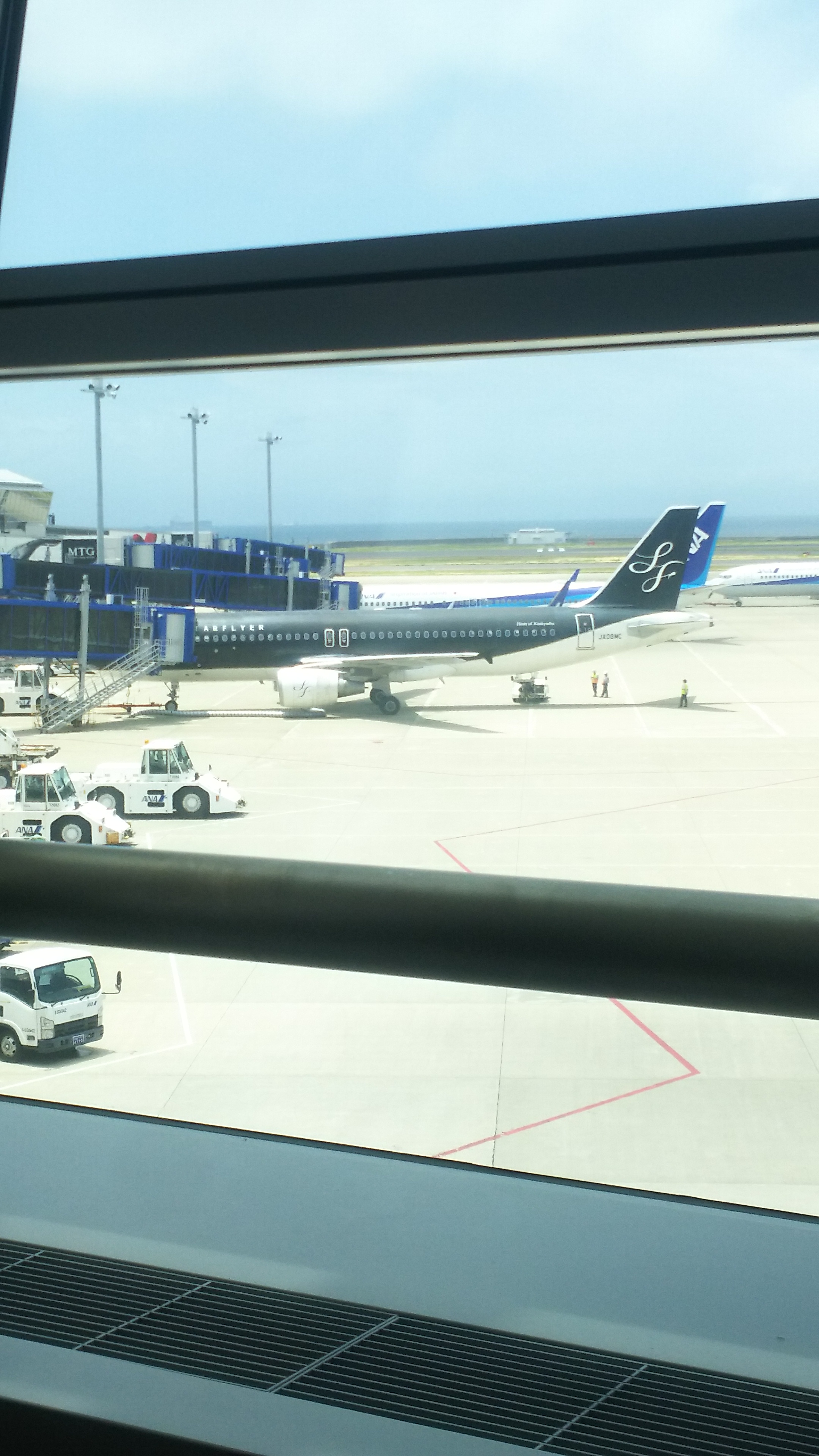 2018年7月2日に常滑市「中部国際空港から旅立つ際の機内風景」で撮影した写真