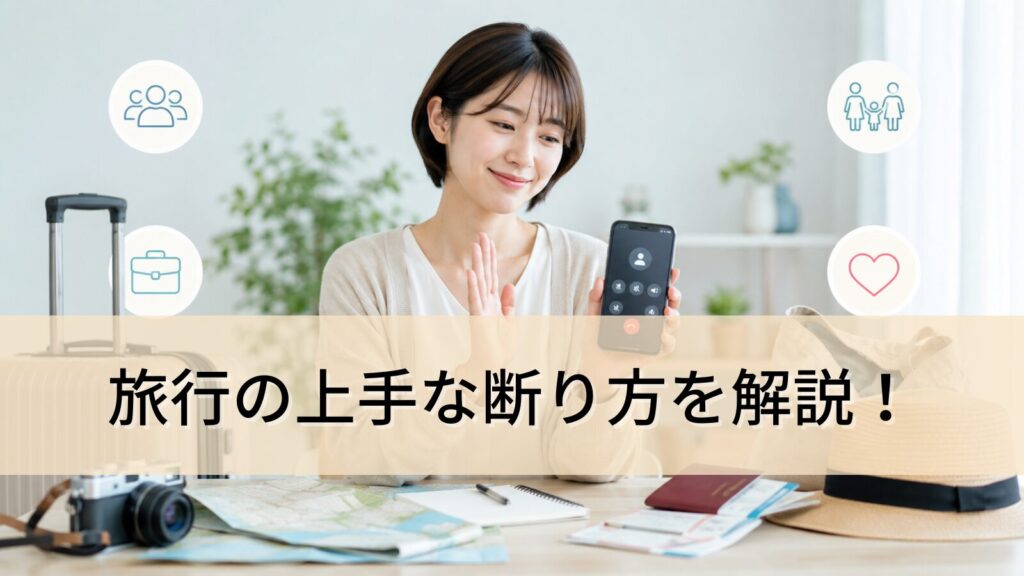 旅行の上手な断り方を解説！友人・職場・家族・恋人別の例文と関係を壊さないコツ