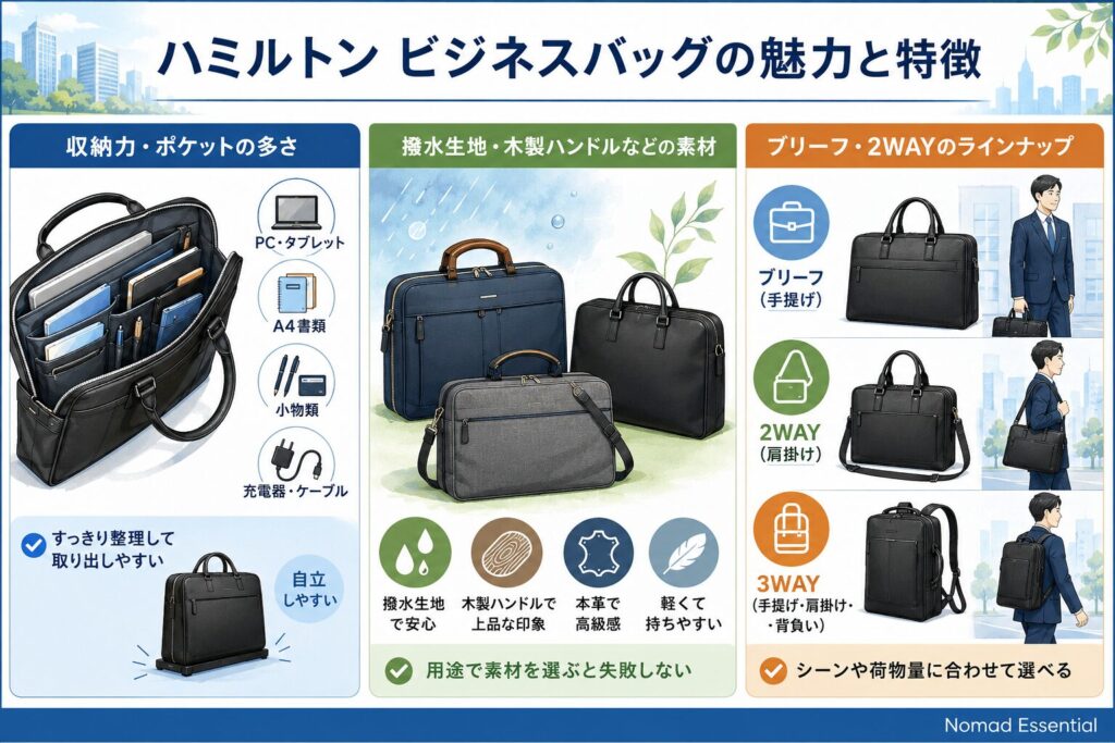 ハミルトン ビジネスバッグの魅力と特徴