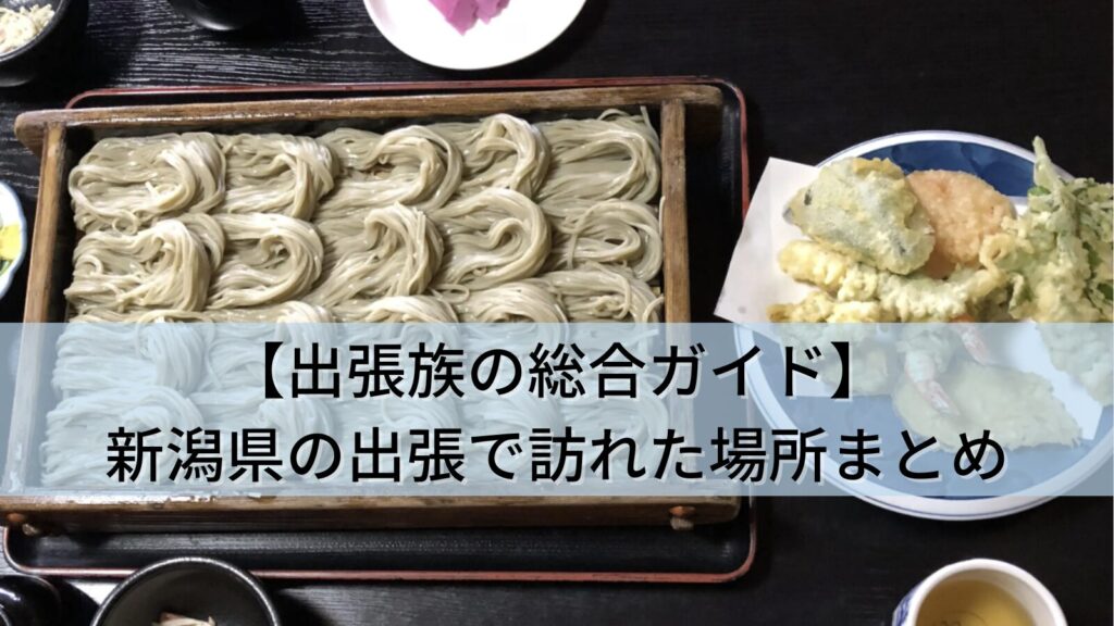 【出張族の総合ガイド】新潟県の出張で訪れた全15か所まとめ