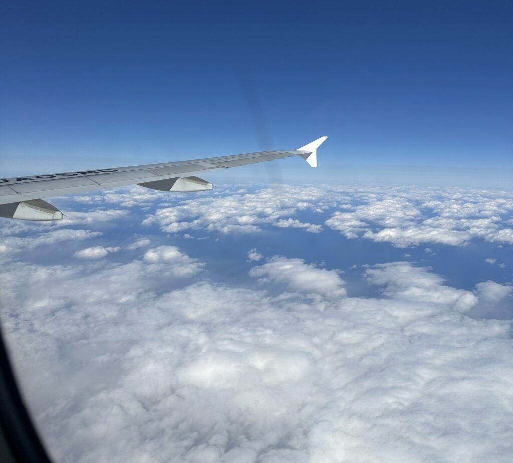 出張時の飛行機の窓から