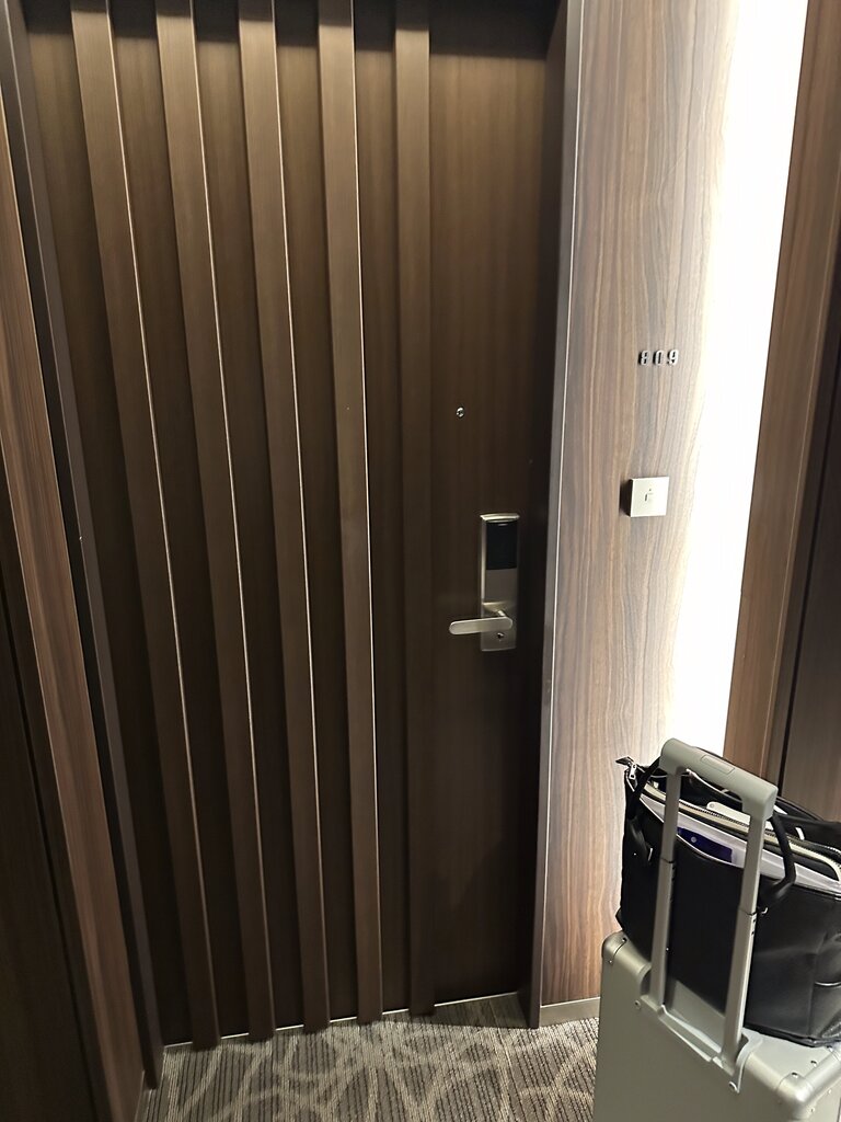 部屋の入口の様子。インターフォンもあります。