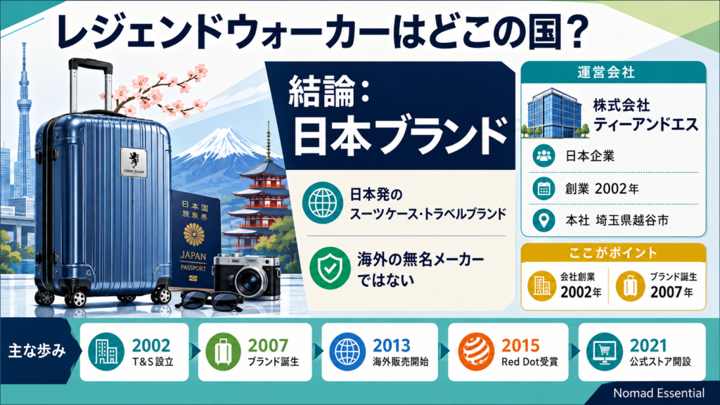 レジェンドウォーカーはどこの国? 結論は日本ブランド