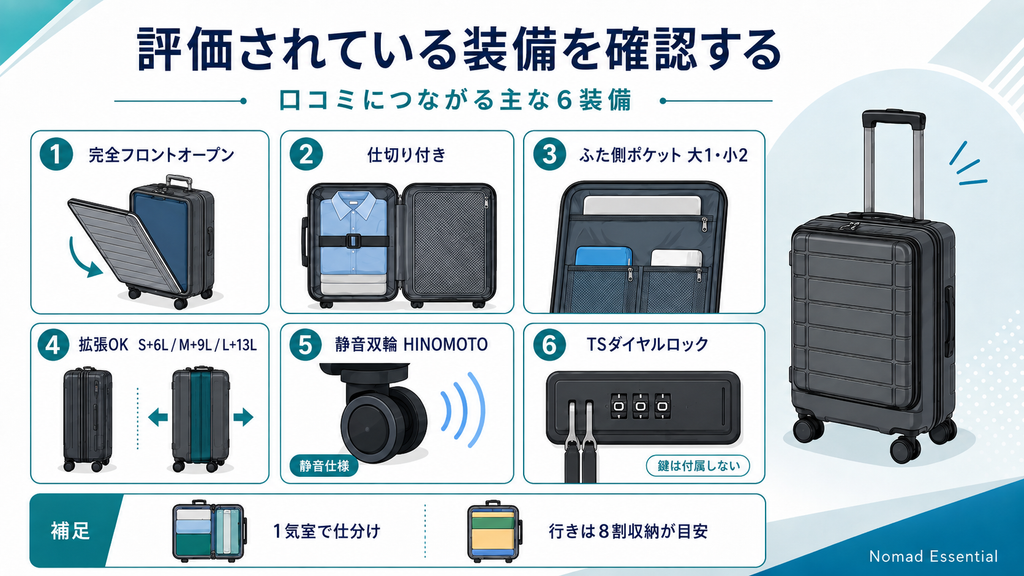 評価されている装備を確認する