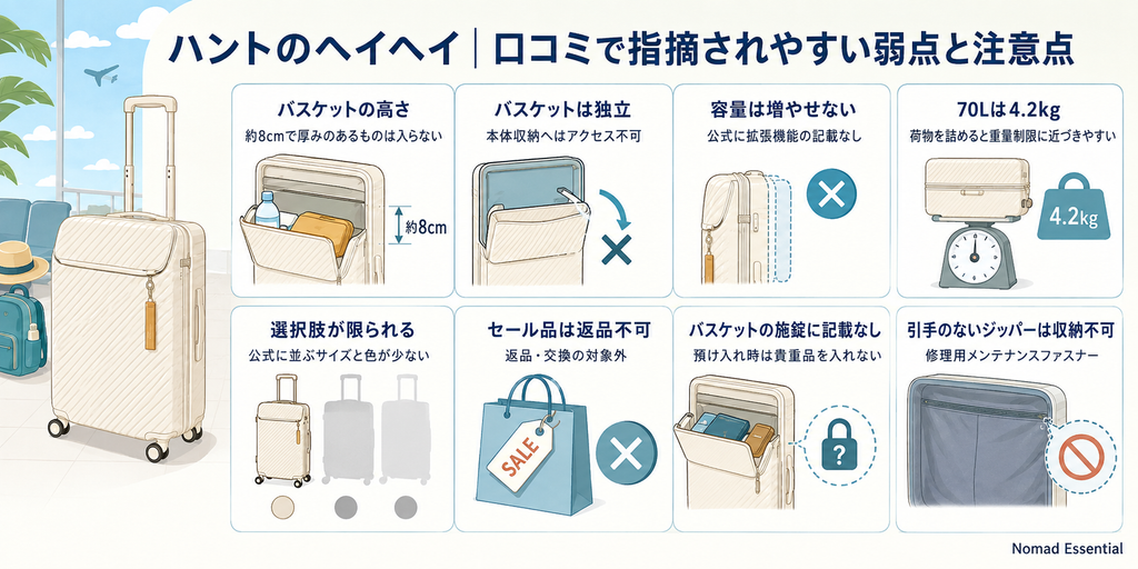 口コミで指摘されやすい弱点と注意点