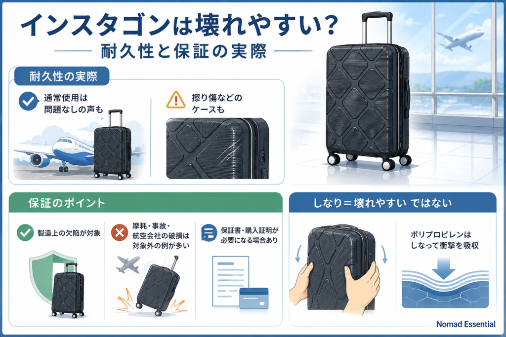 インスタゴンは壊れやすい? 耐久性と保証の実際