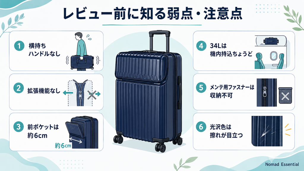 レビューで指摘されやすい弱点と注意点