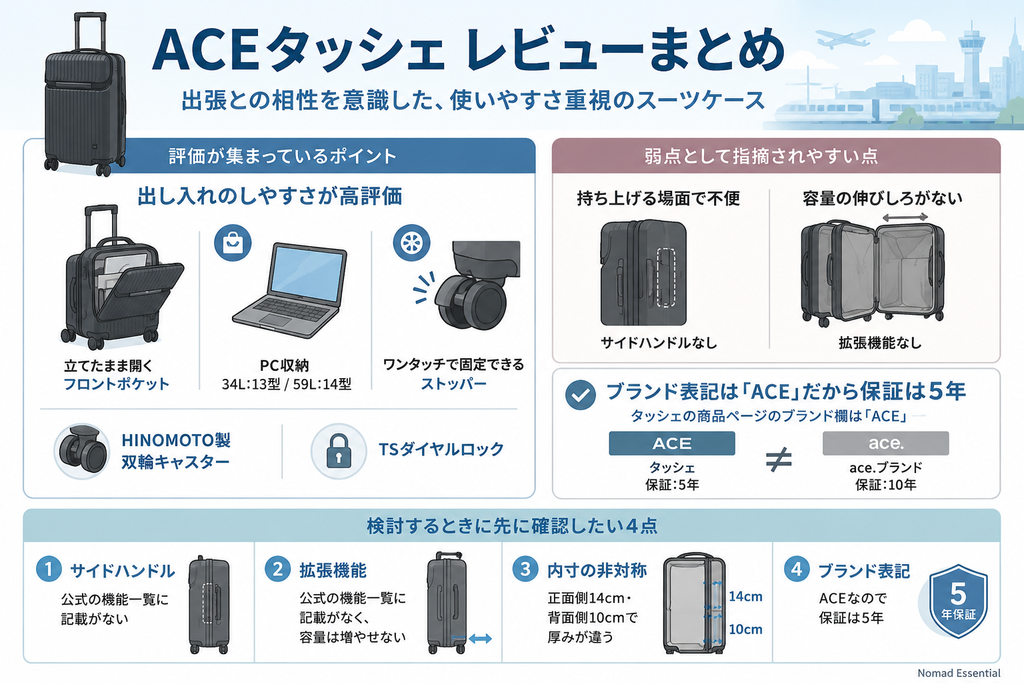 ACEタッシェのレビューを結論からまとめる