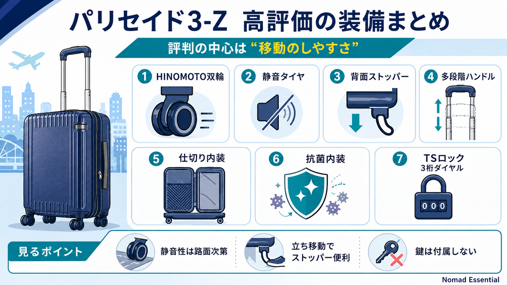 良い評判につながっている装備を確認する