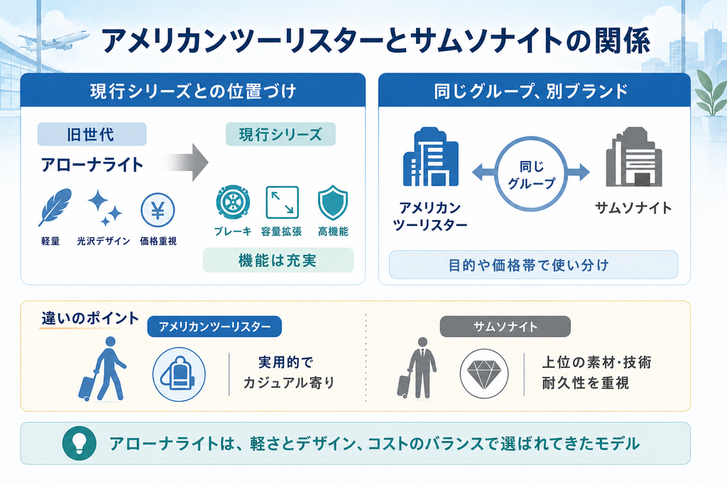 アメリカンツーリスターとサムソナイトの関係