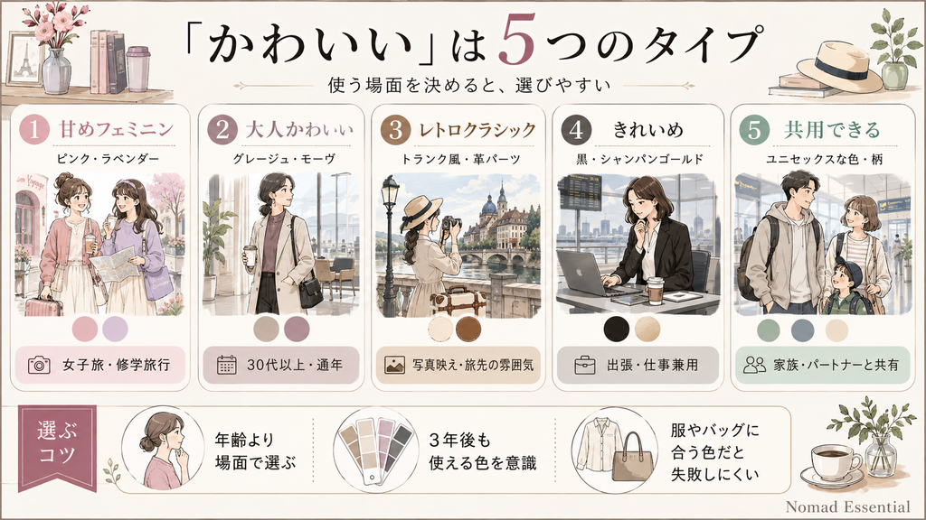 「かわいい」は5つのタイプに分かれる