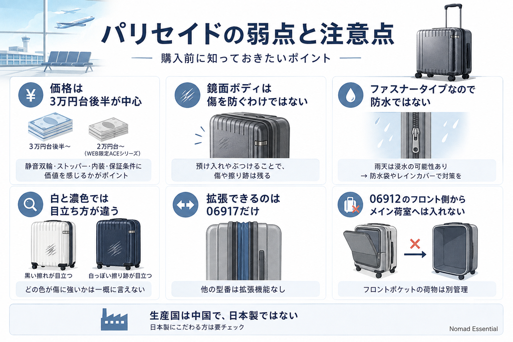 パリセイドで指摘されやすい弱点と注意点