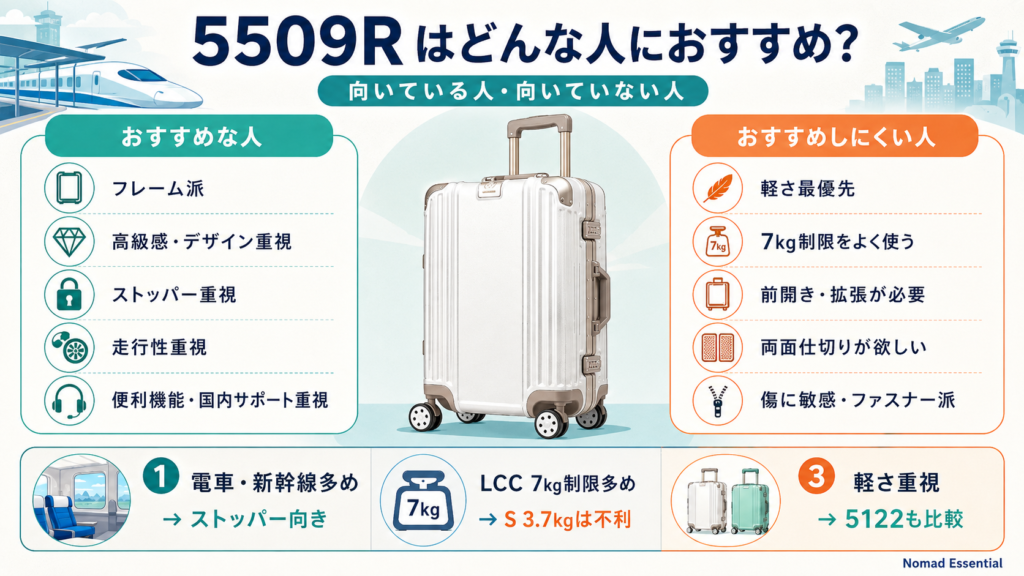 5509R はどんな人におすすめ? おすすめしにくい人は?