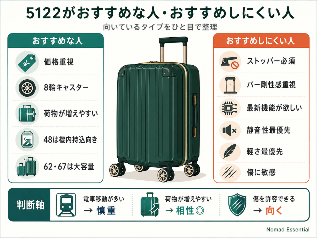 5122がおすすめな人・おすすめしにくい人