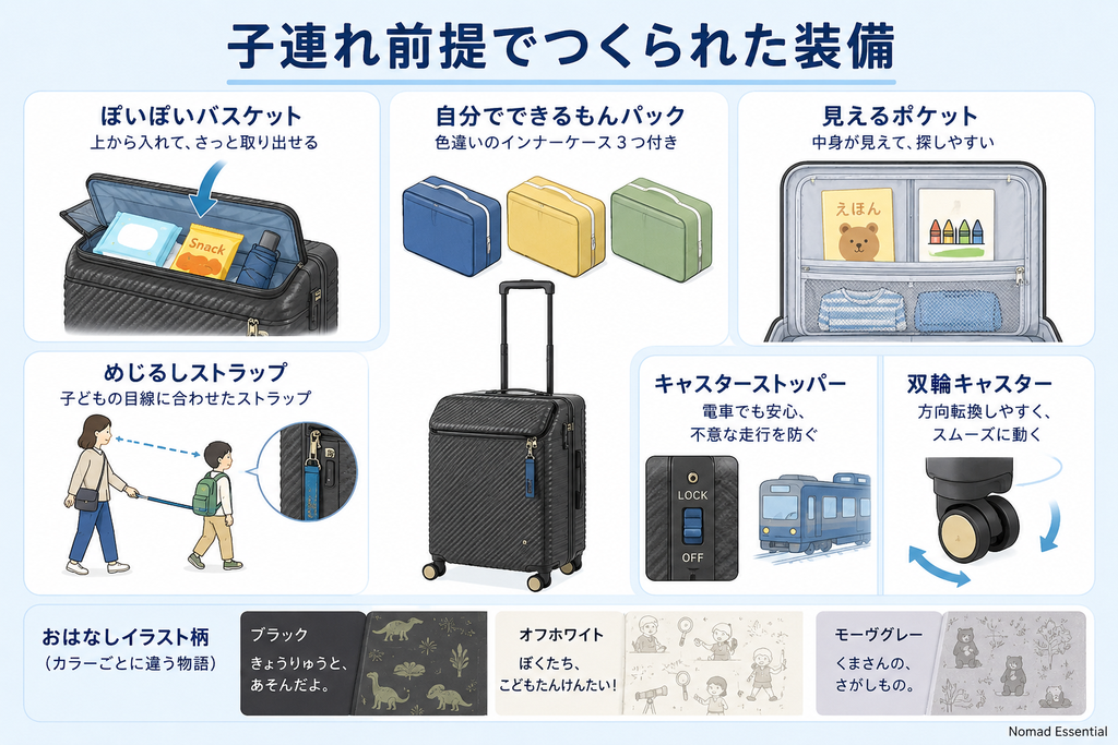 子連れ前提でつくられた装備