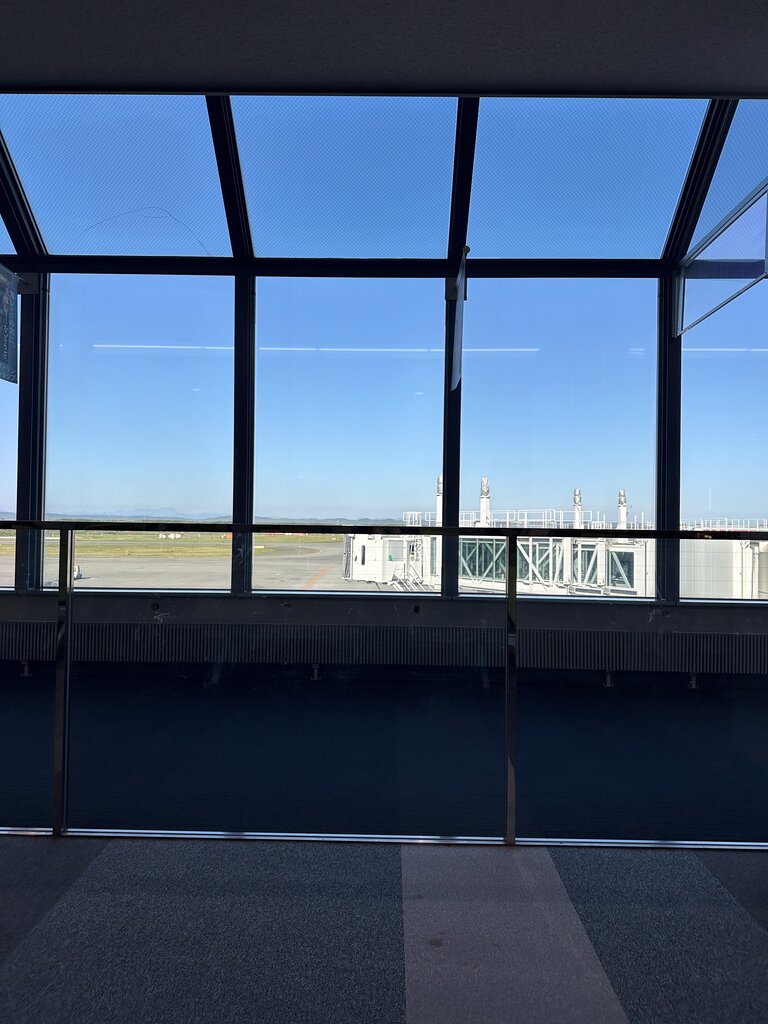 待合から見た外の景色。この日は晴天で気持ちのいい天気でした。