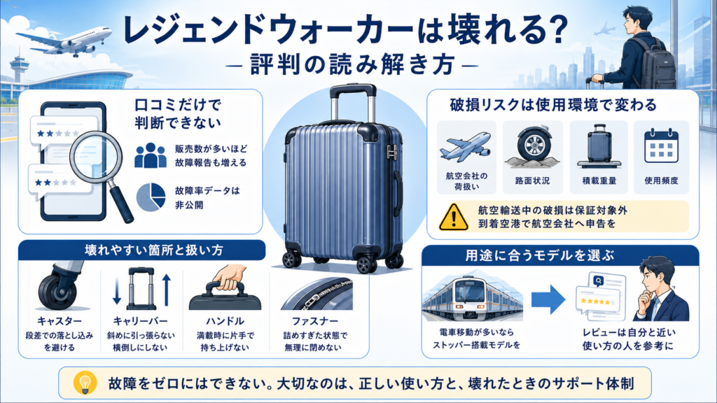 レジェンドウォーカーは壊れる? 評判の読み解き方