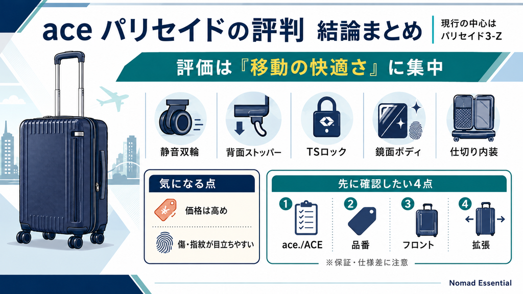 aceパリセイドの評判を結論からまとめる