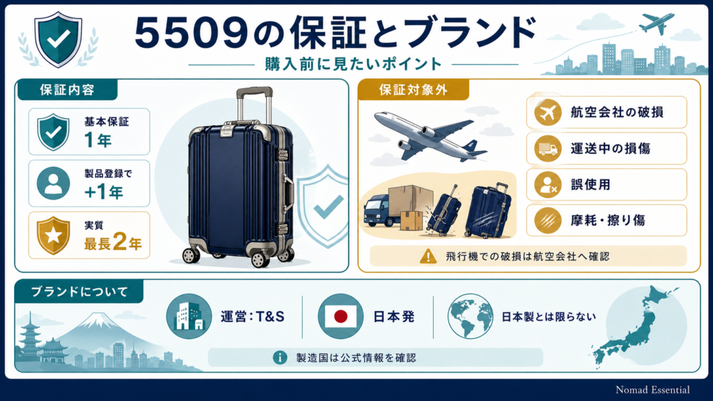 5509 の保証内容と対象外になるケース