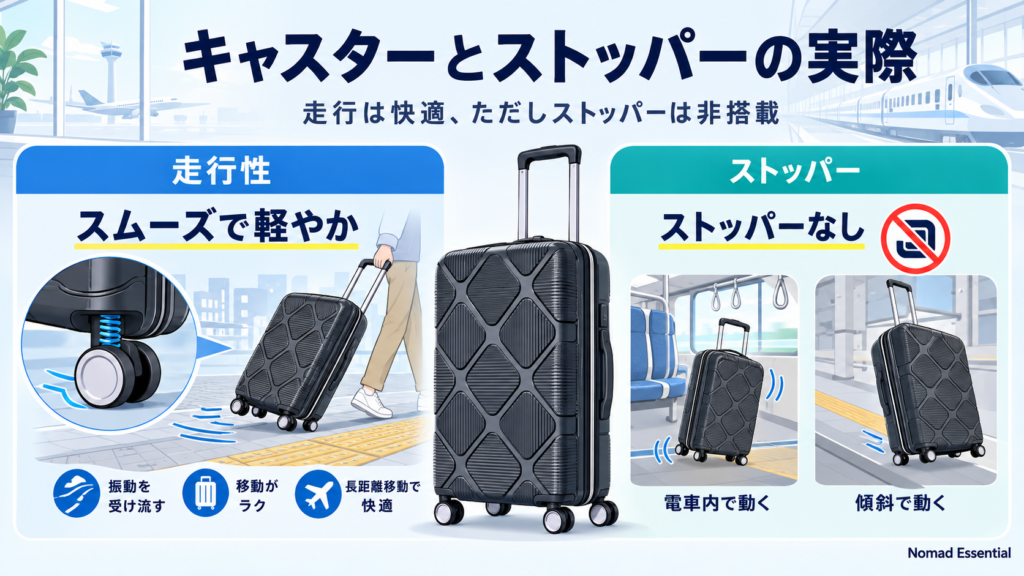 キャスターとストッパーの実際