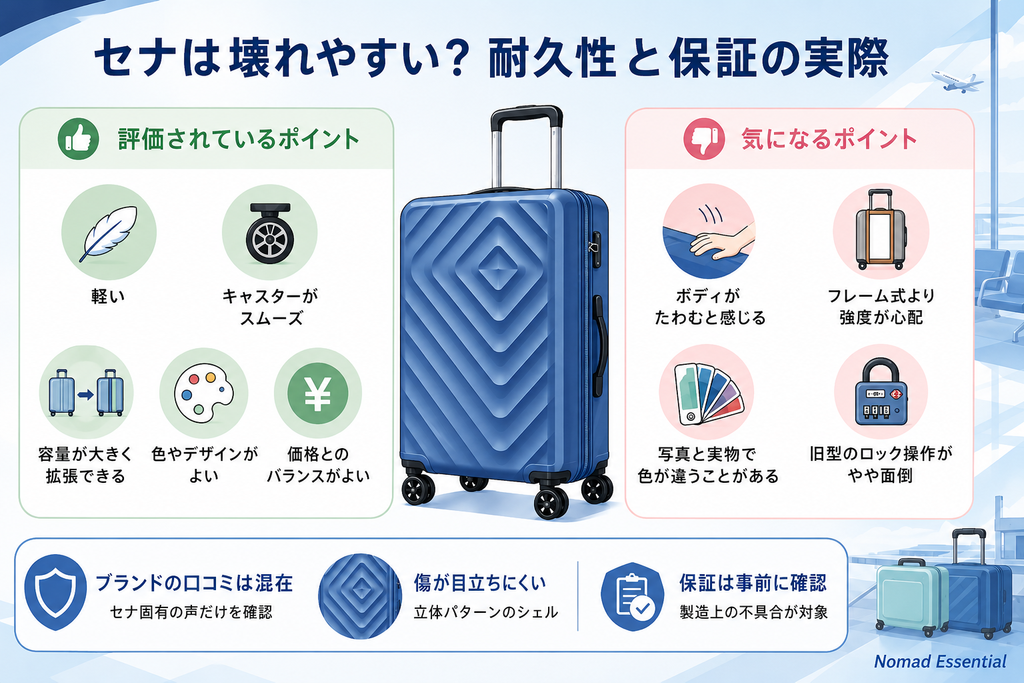 セナは壊れやすい? 耐久性と保証の実際