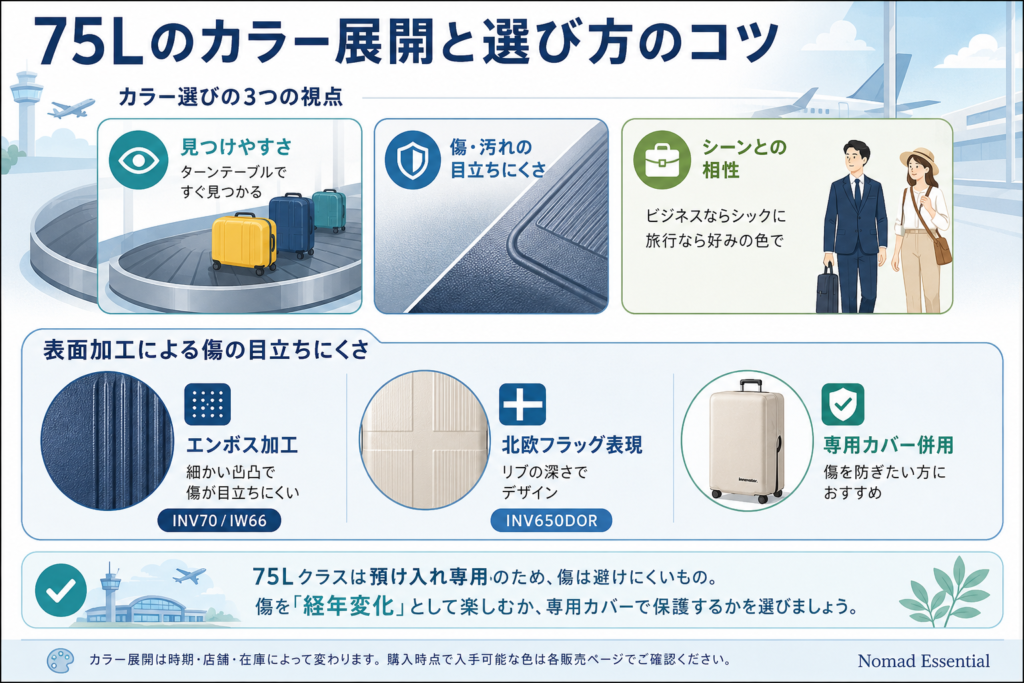 75L のカラー展開と選び方のコツ
