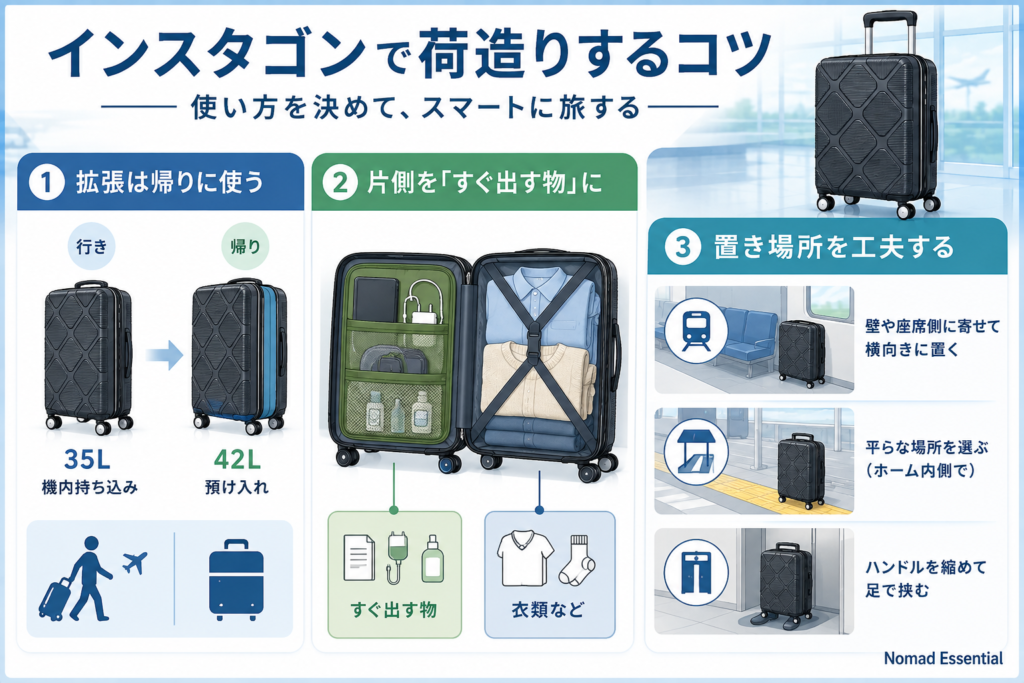 インスタゴンで荷造りするときのコツ
