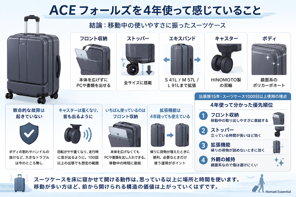ACE フォールズを4年使って感じていること