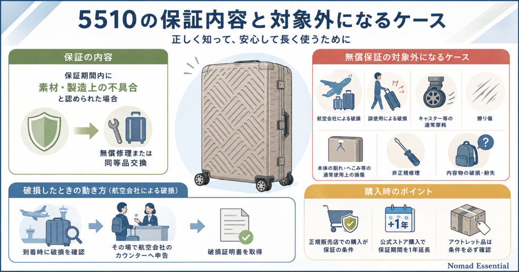 5510の保証内容と対象外になるケース