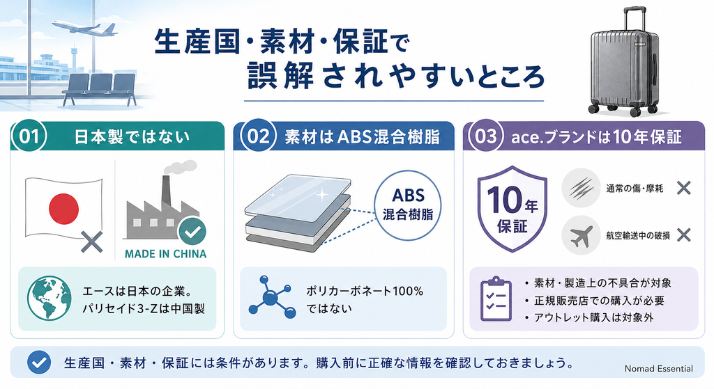 生産国・素材・保証で誤解されやすいところ