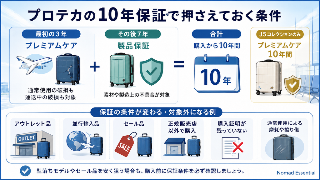 プロテカの10年保証で押さえておく条件