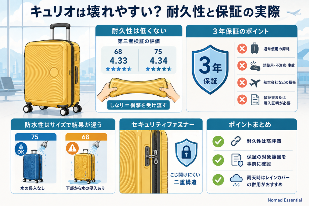 キュリオは壊れやすい? 耐久性と保証の実際