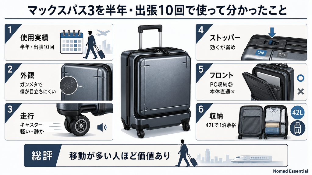 マックスパス3を半年・出張10回で使って分かったこと