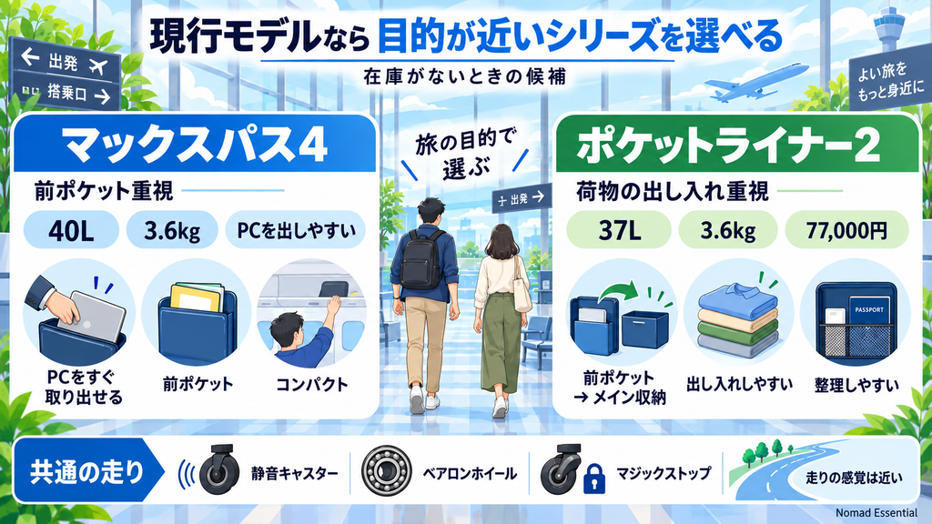 現行モデルなら目的が近いシリーズを選べる