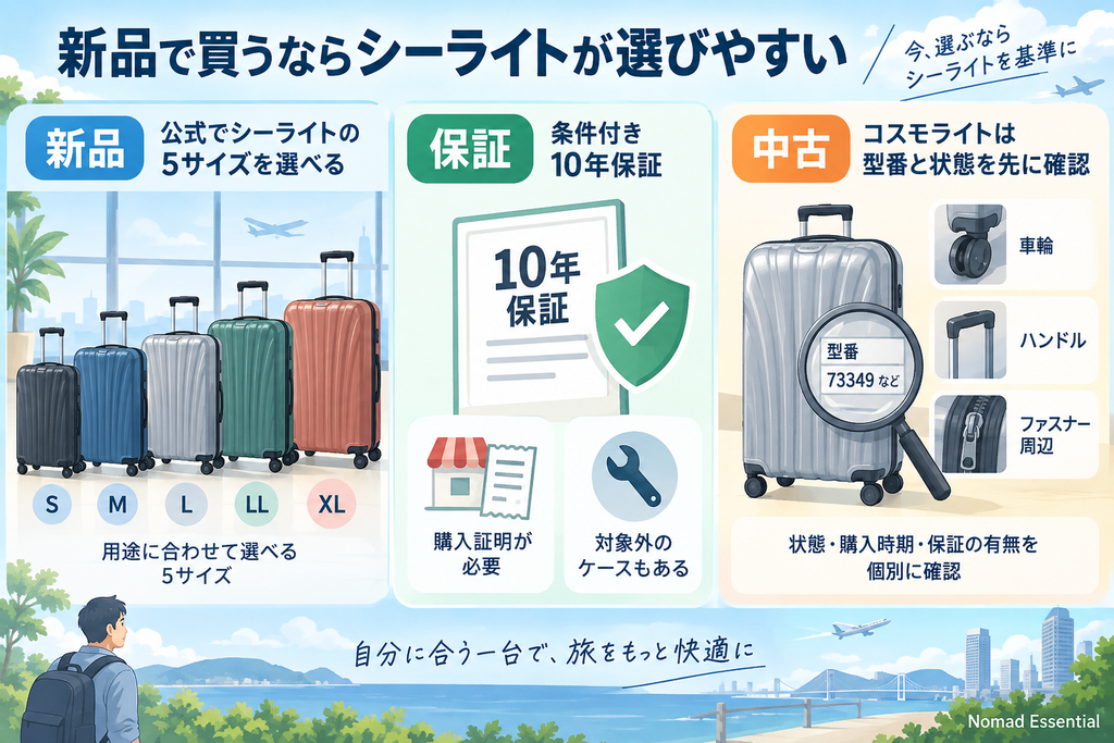 新品で買うならシーライトが選びやすい