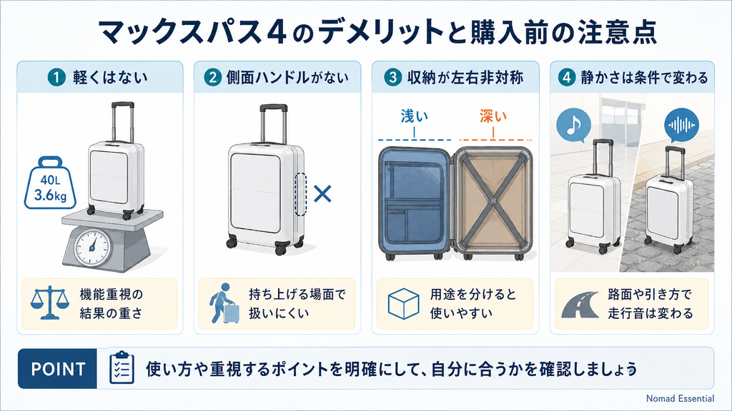 マックスパス4のデメリットと購入前の注意点