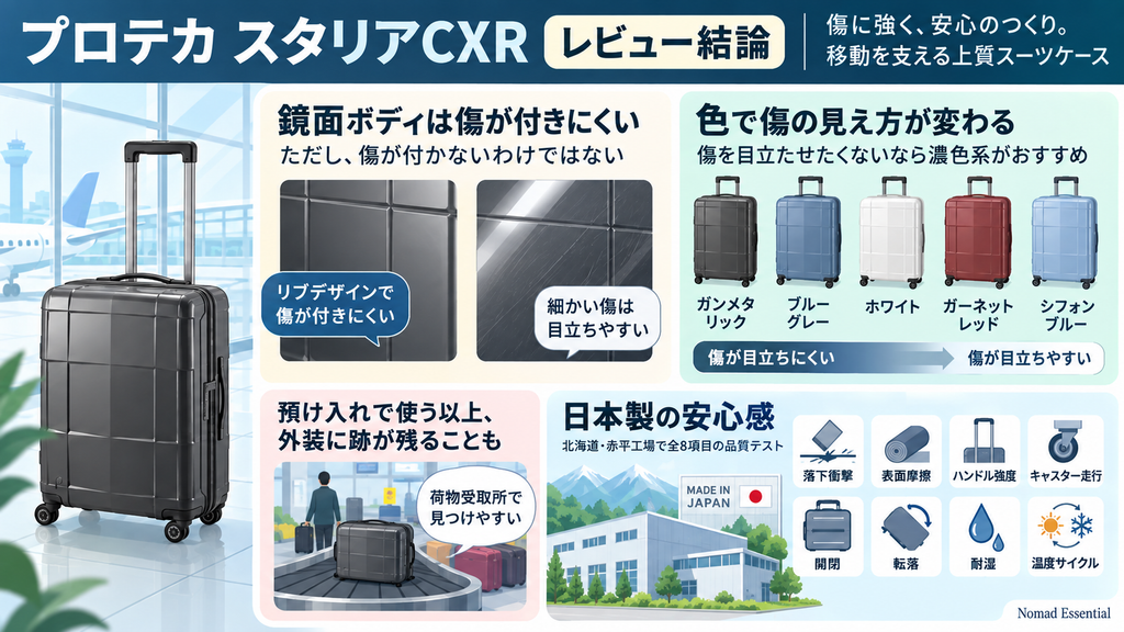 鏡面ボディは傷が付かないわけではない