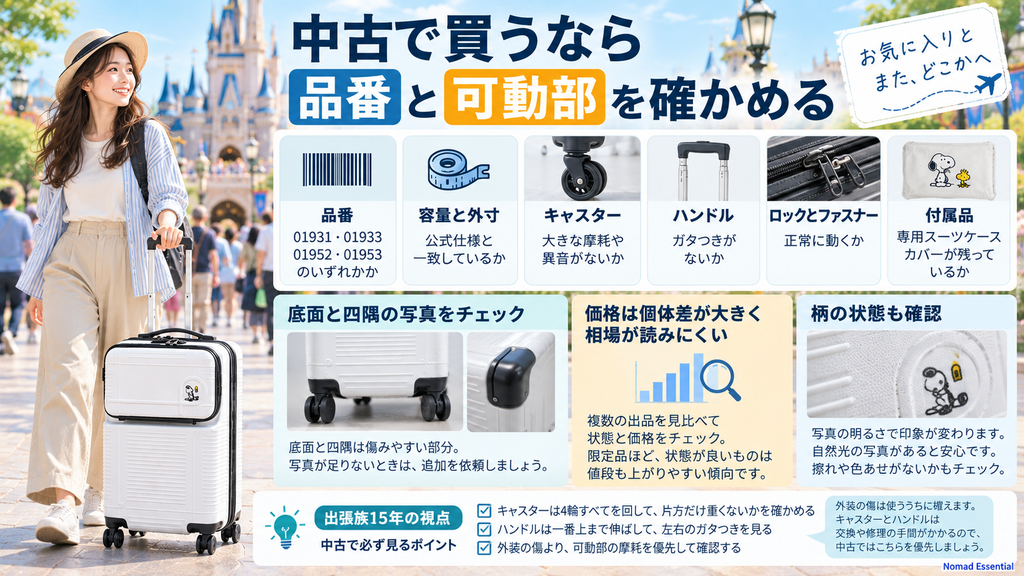 中古で買うなら品番と可動部を確かめる
