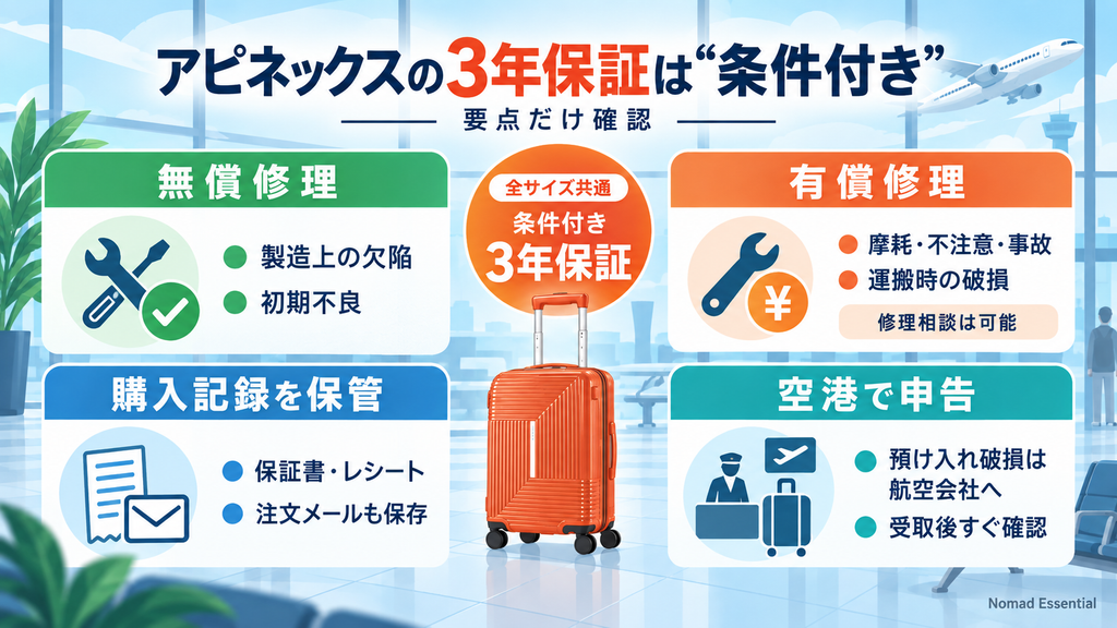 条件付き3年保証の内容について