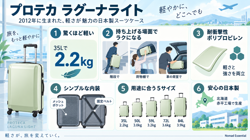 ラグーナライトの魅力は本体の軽さにある