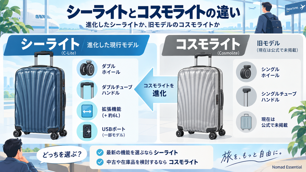 シーライトとコスモライトの違い