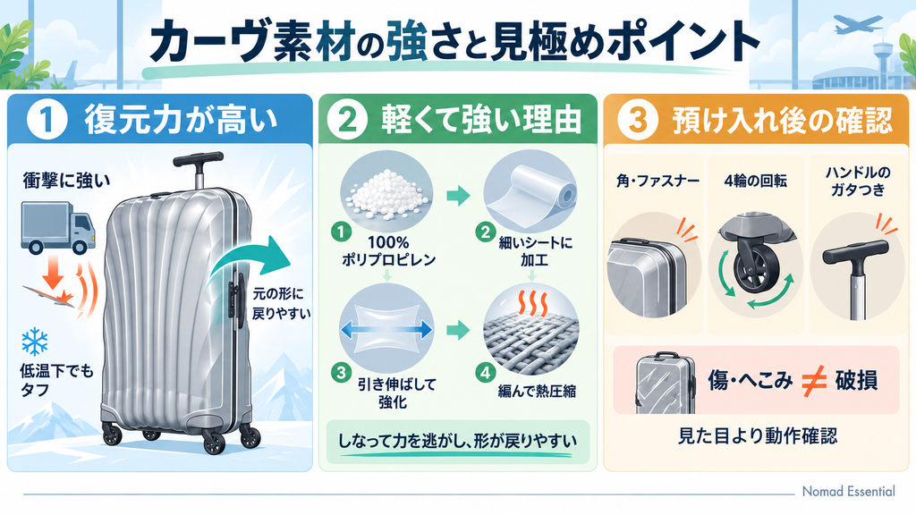 カーヴのボディの復元力について