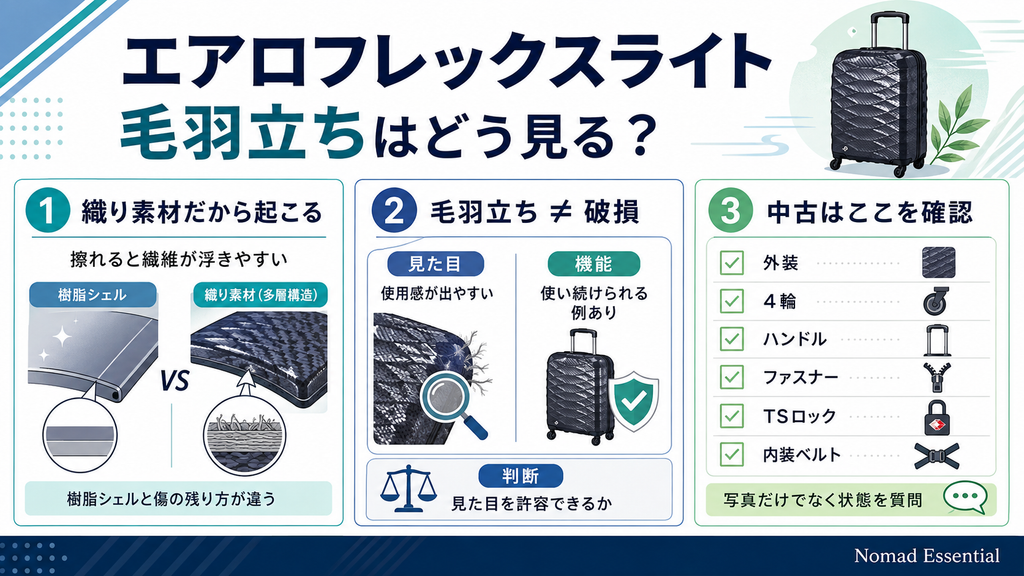 弱点として最も多く挙がる毛羽立ちをどう考えるか
