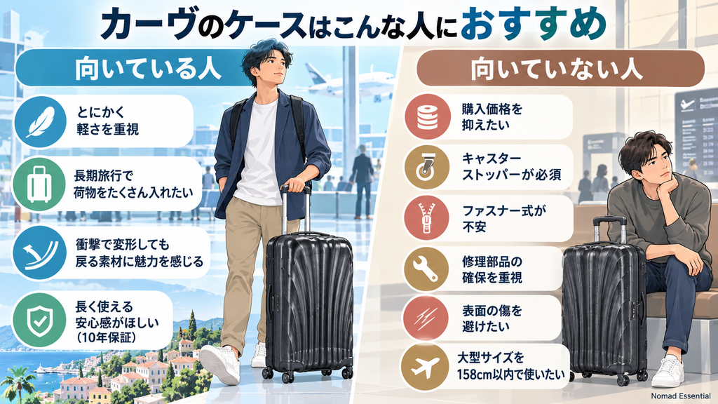 カーヴのケースが向いている人と向いていない人